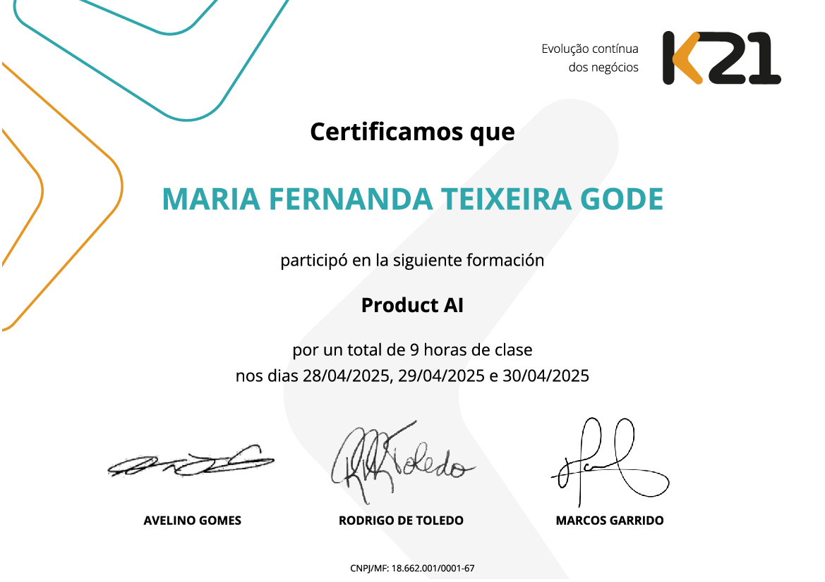 Certificado K21